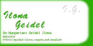 ilona geidel business card